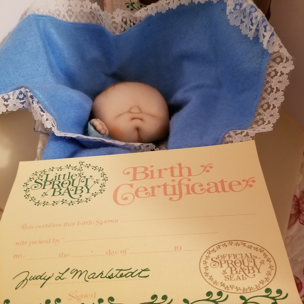 Baby Doll with Blue Blanket